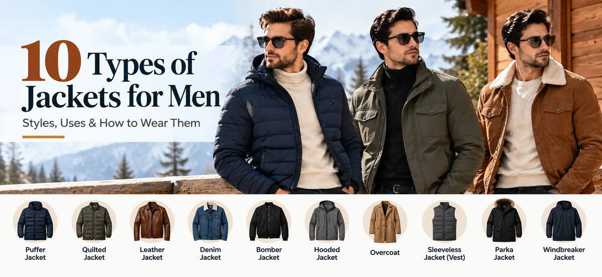 10 Types of Jackets for Men: Styles, Uses & How to Wear Them