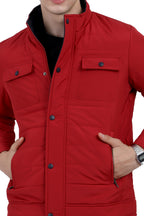 Men's Quilted Jacket in Heavy Poly Fabric