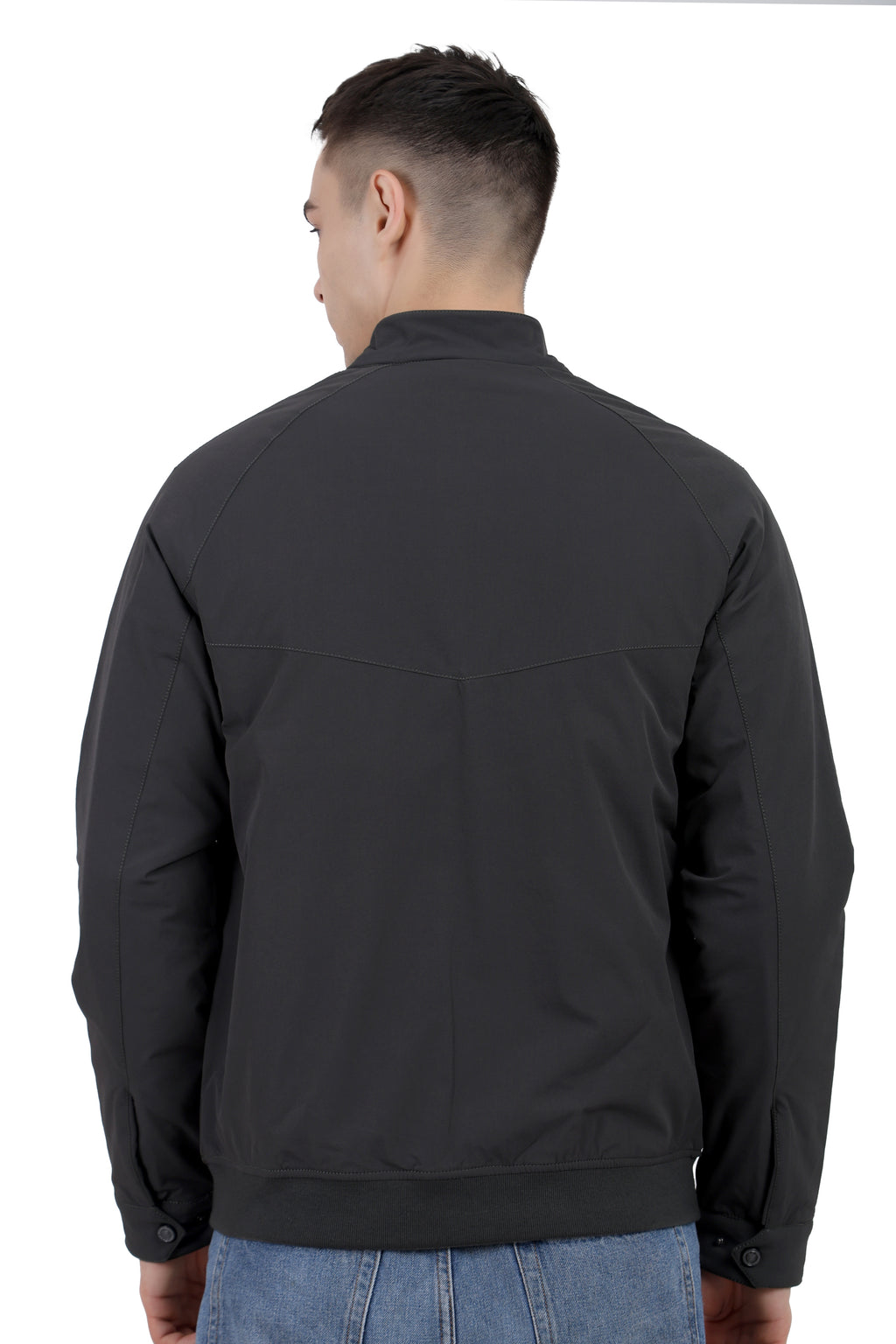 Men's Quilted Jacket in Cotton Look Stretchable Fabric