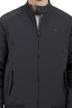 Men's Quilted Jacket in Cotton Look Stretchable Fabric
