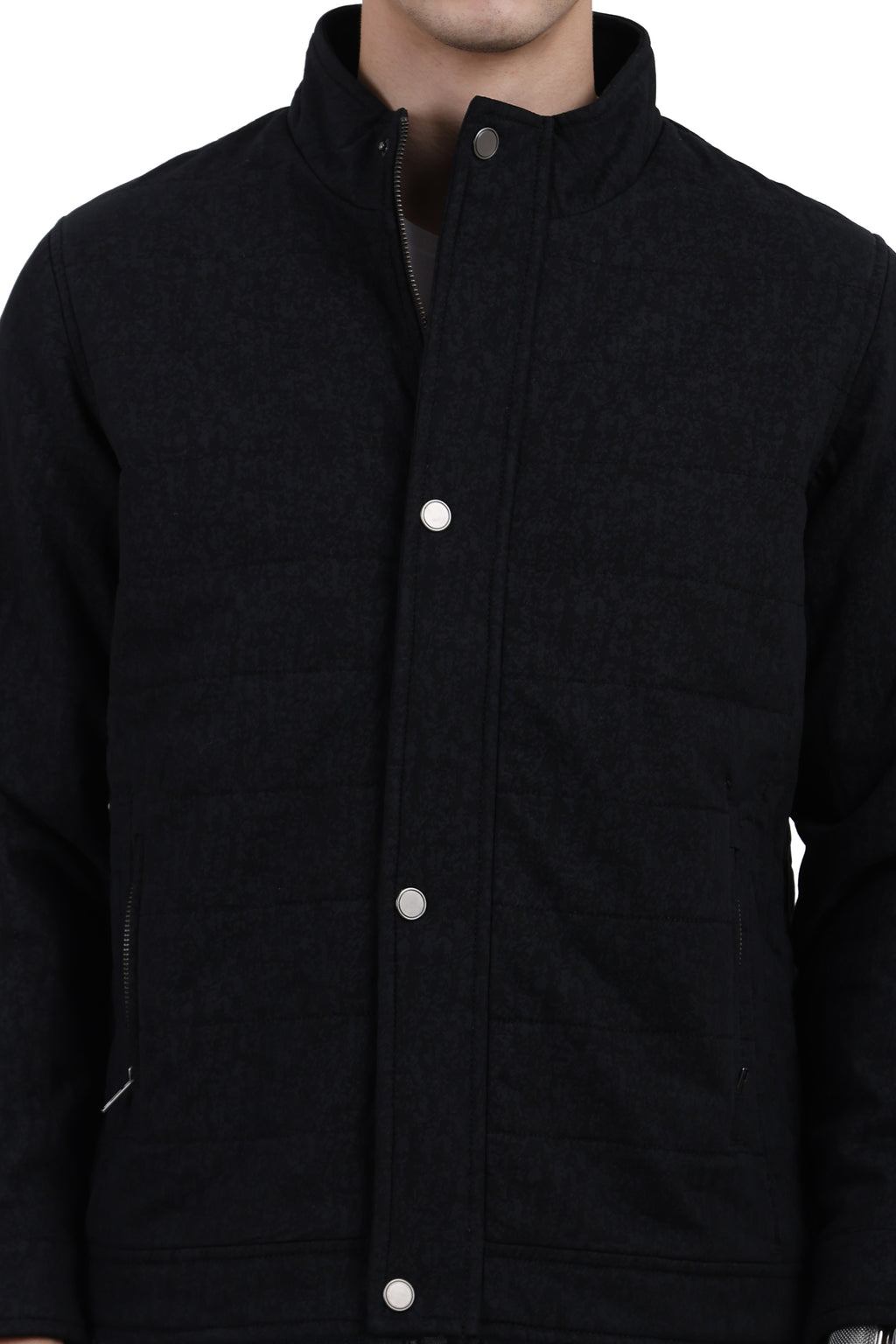 Quilted Printed Jacket in Cotton Fabric