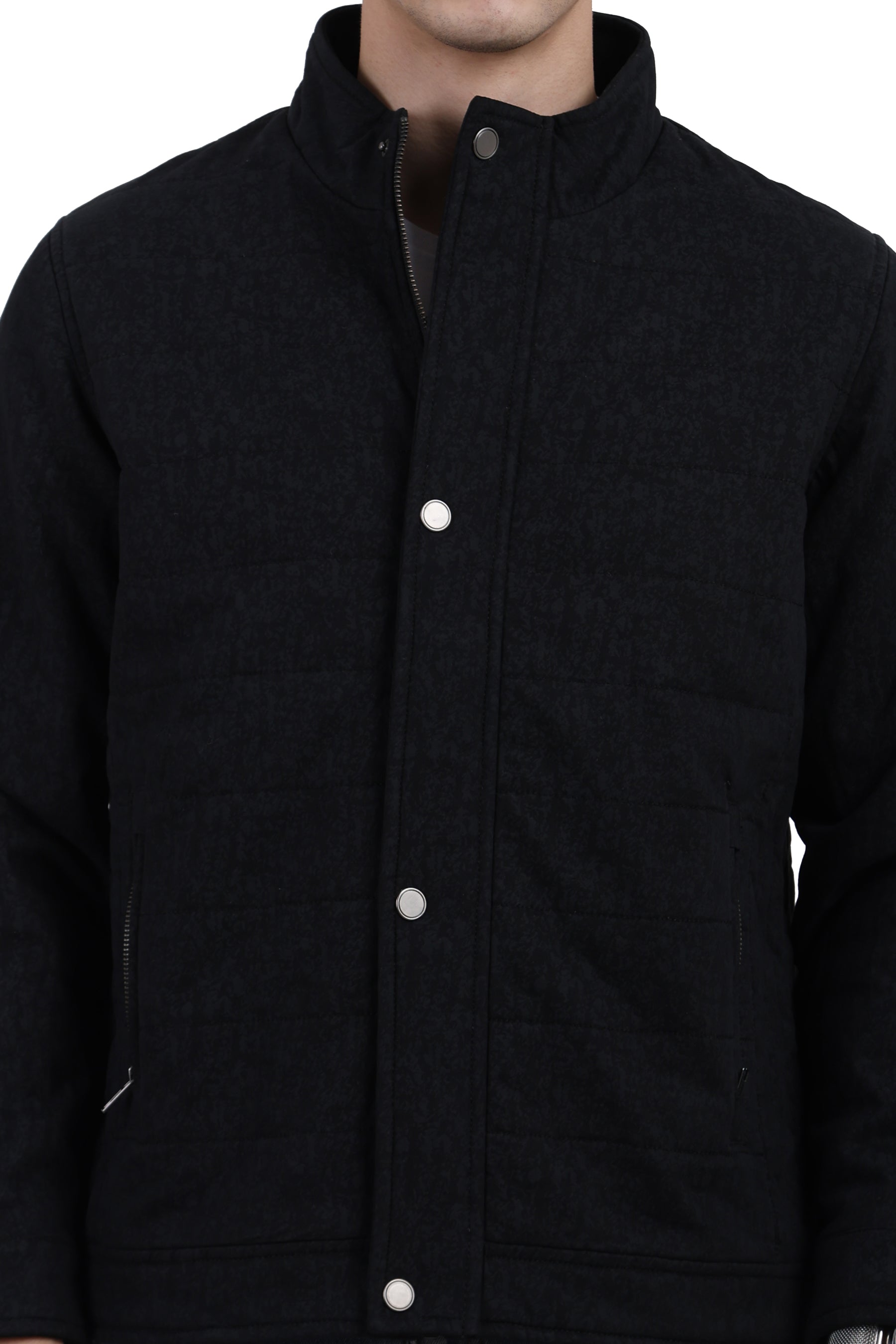 Quilted Printed Jacket in Cotton Fabric