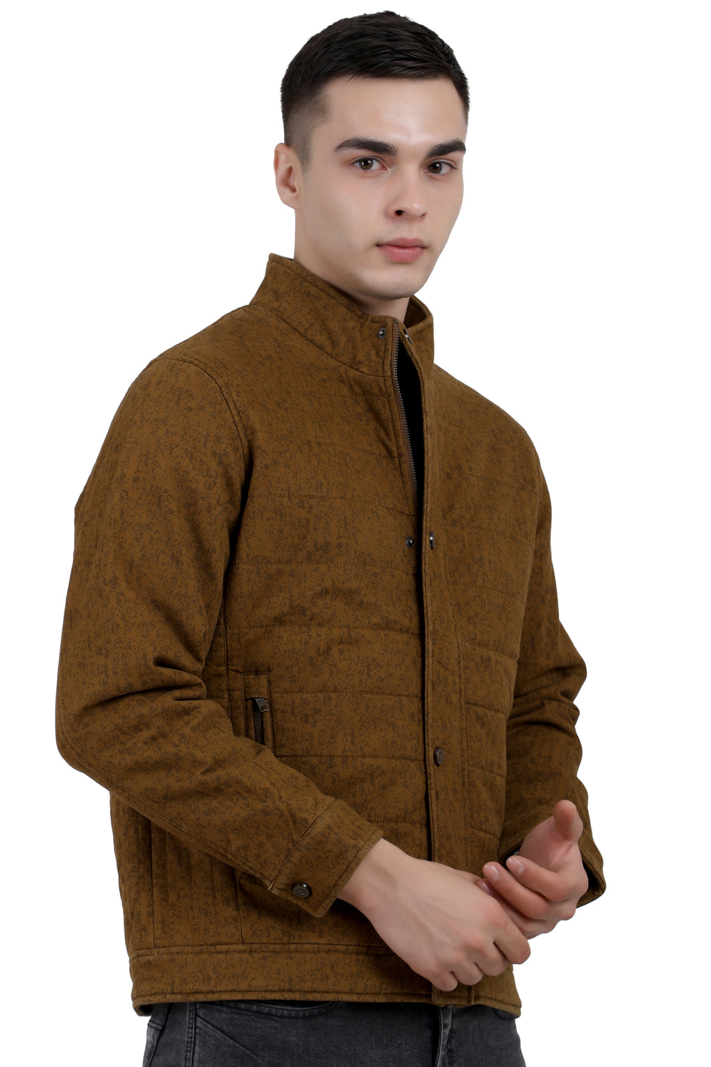 Quilted Printed Jacket in Cotton Fabric