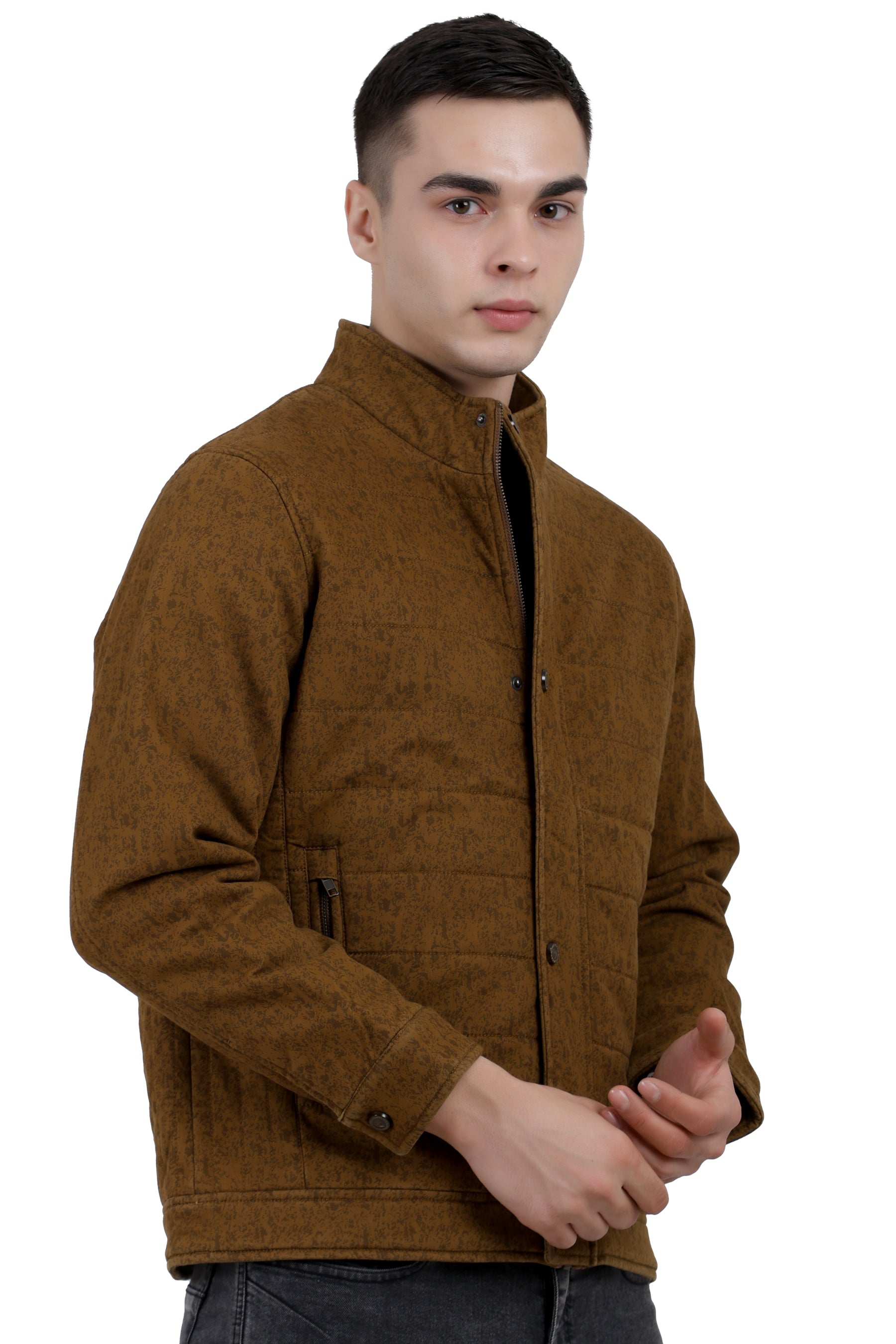 Quilted Printed Jacket in Cotton Fabric