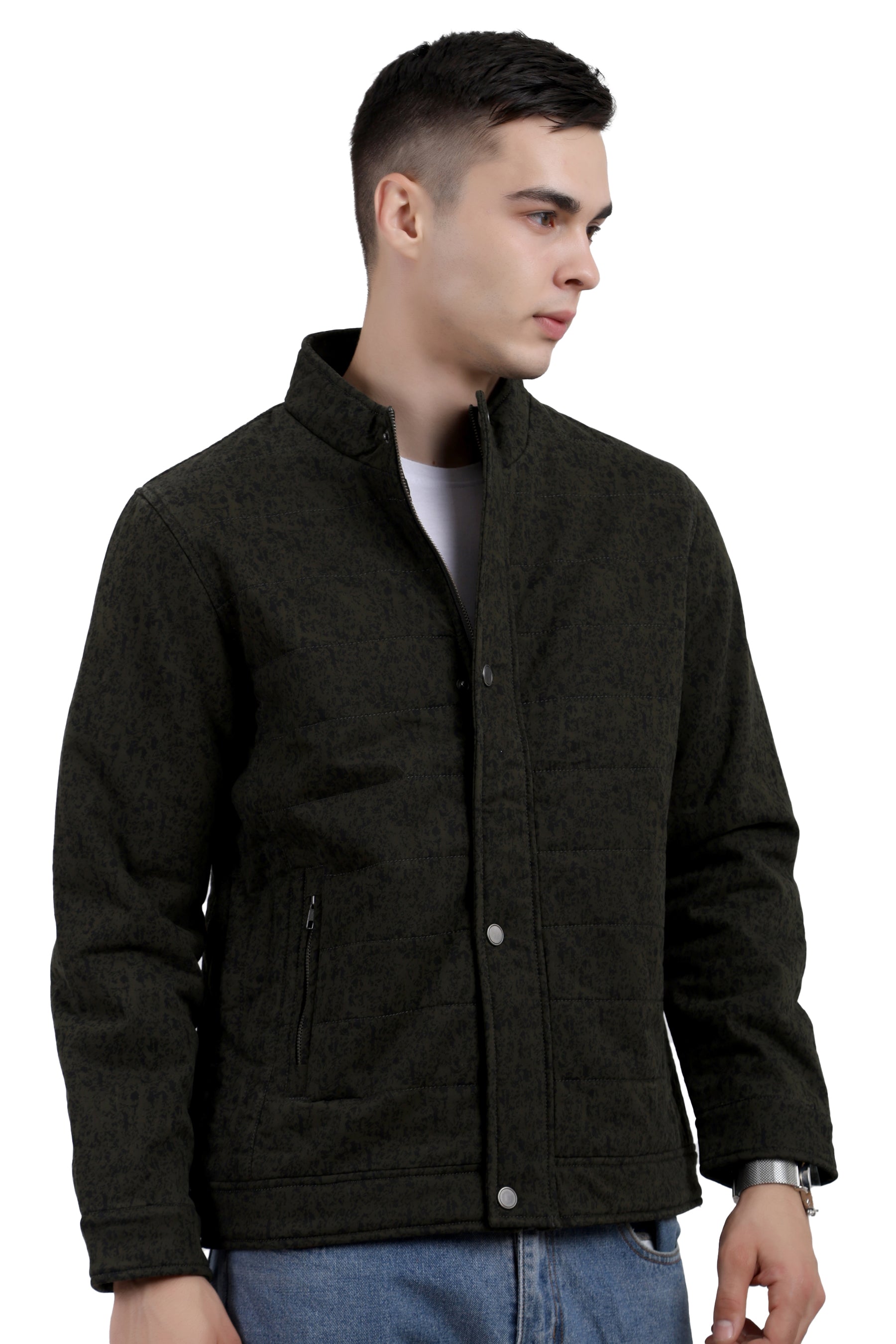 Quilted Printed Jacket in Cotton Fabric