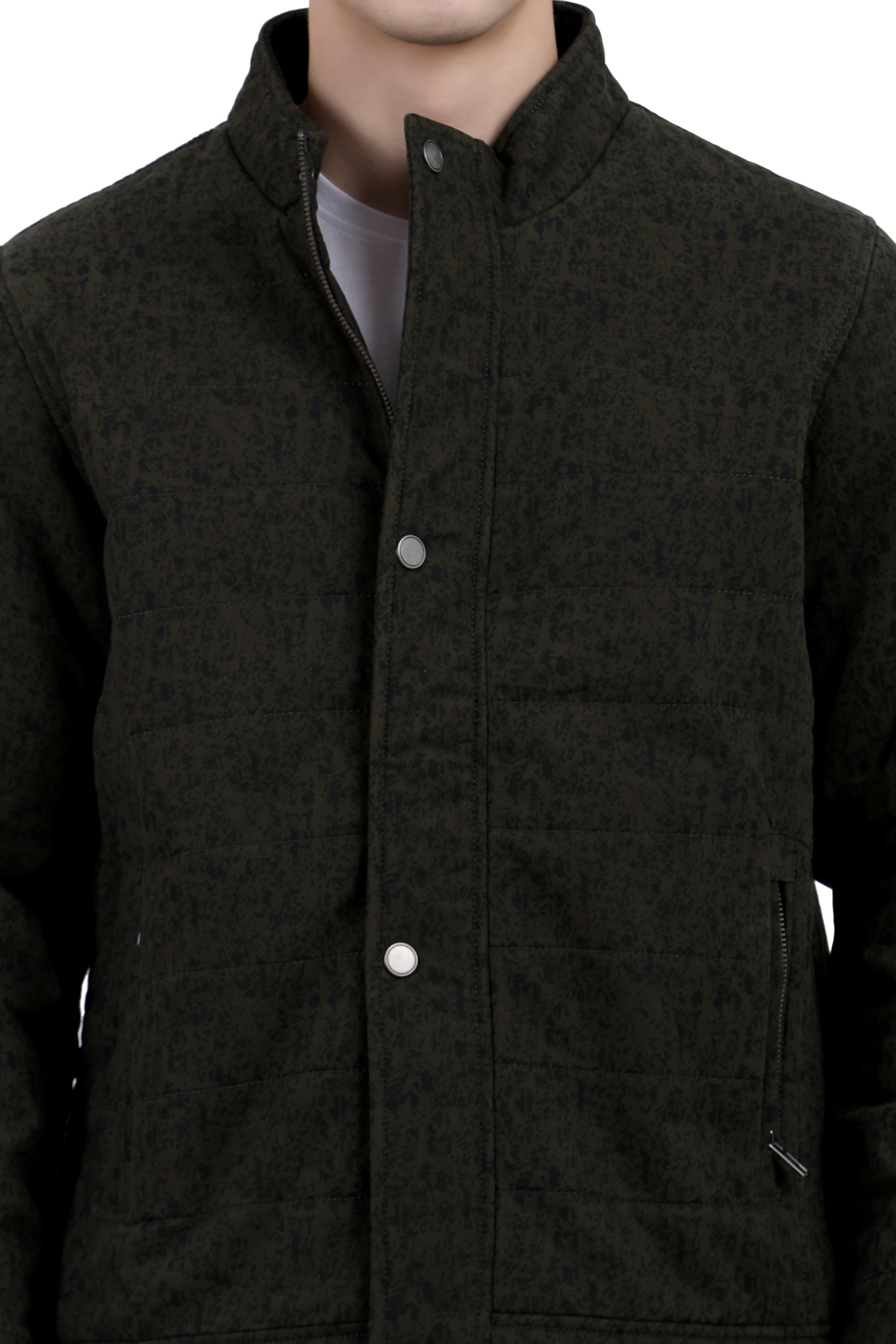 Quilted Printed Jacket in Cotton Fabric