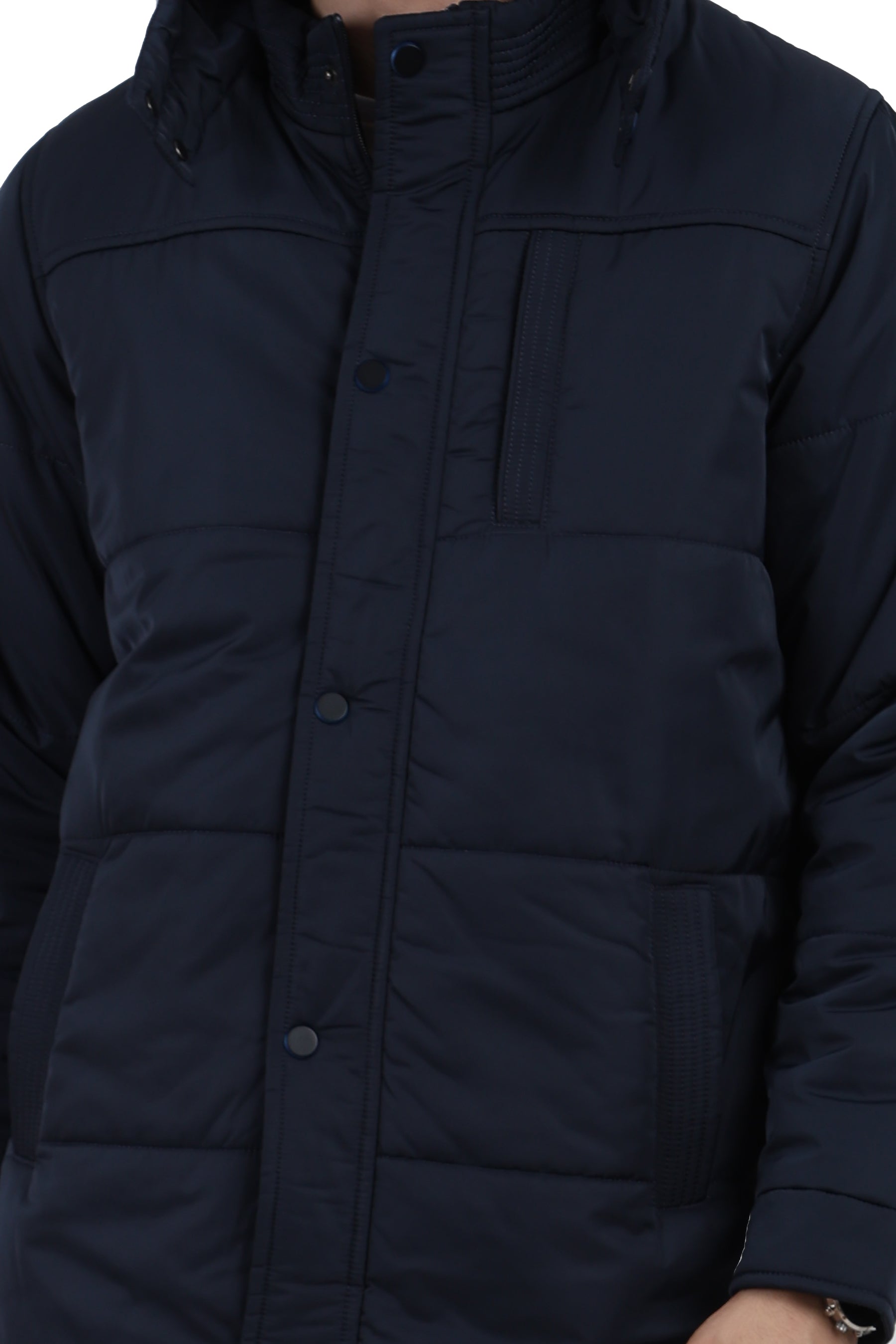 Quilted Chester Jacket in Polyester Fabric