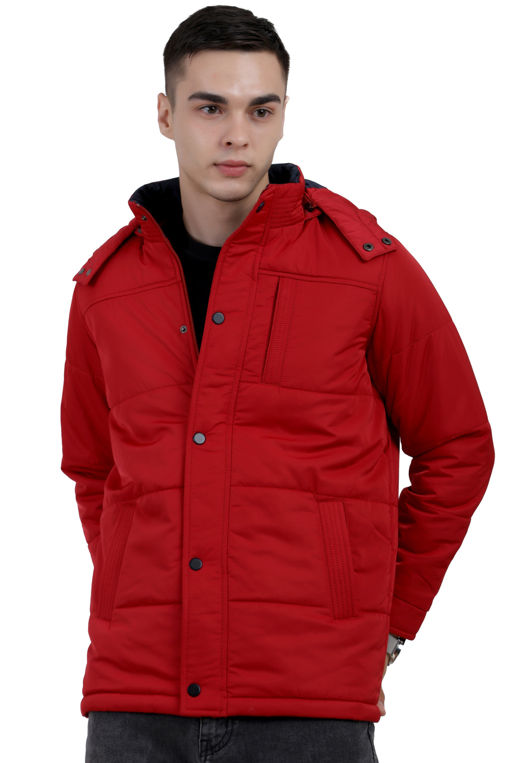 Quilted Chester Jacket in Polyester Fabric
