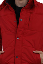 Quilted Chester Jacket in Polyester Fabric