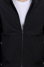 Men's Full Sleeve Biker Jacket in Satin Crush Fabric