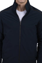 Men's Full Sleeve Biker Jacket in Satin Crush Fabric