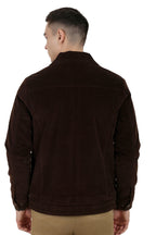 Men's Full Sleeve Quilted Jacket in Corduroy Fabric