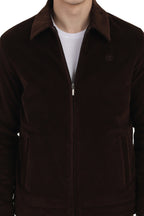 Men's Full Sleeve Quilted Jacket in Corduroy Fabric