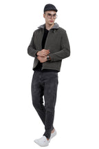 Men's Quilted Jacket in Corduroy Fabric with Sherpa Lining