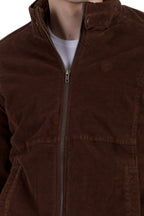 Quilted Jacket in Corduroy Fabric with Sherpa Lining