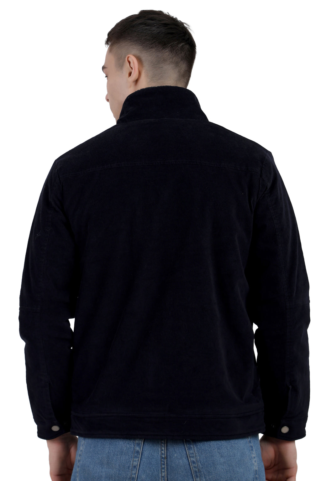 Quilted Jacket in Corduroy Fabric with Sherpa Lining