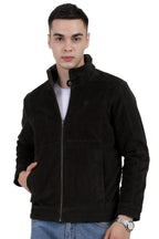 Quilted Jacket in Corduroy Fabric with Sherpa Lining