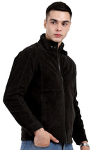 Quilted Jacket in Corduroy Fabric with Sherpa Lining