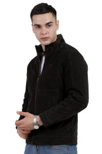 Quilted Jacket in Corduroy Fabric with Sherpa Lining