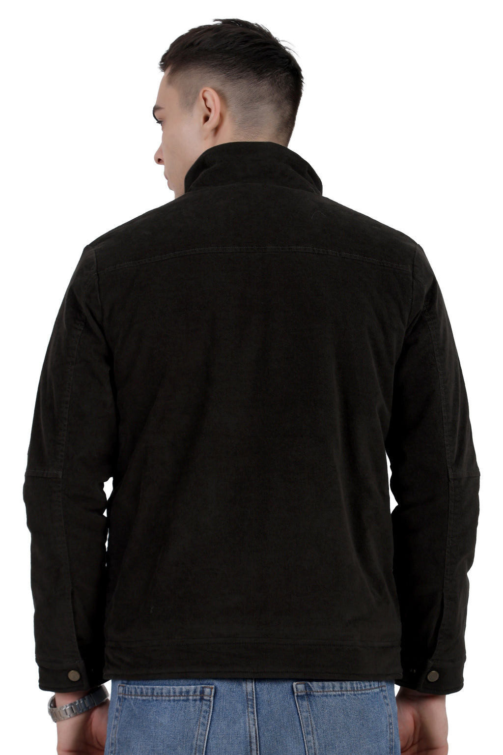 Quilted Jacket in Corduroy Fabric with Sherpa Lining