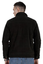 Quilted Jacket in Corduroy Fabric with Sherpa Lining