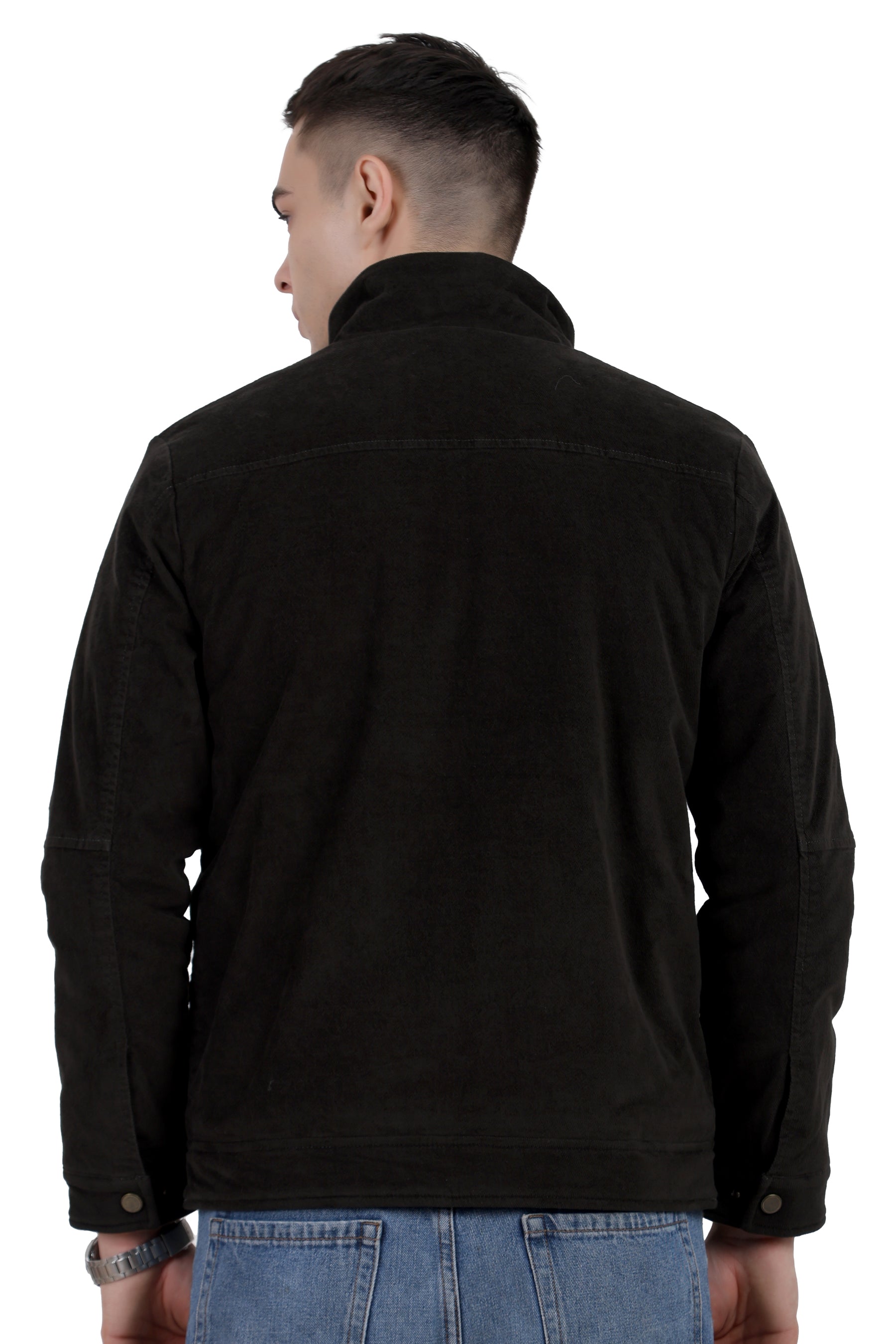 Quilted Jacket in Corduroy Fabric with Sherpa Lining