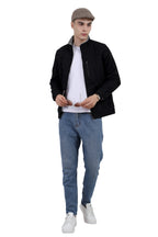 Men's Washed Peached Cotton Jacket with Sherpa Lining