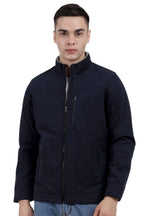 Men's Washed Peached Cotton Jacket with Sherpa Lining