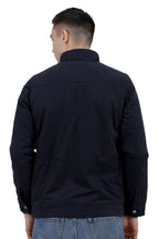 Men's Washed Peached Cotton Jacket with Sherpa Lining