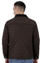 Quilted Memory Jacket With Corduroy Collar