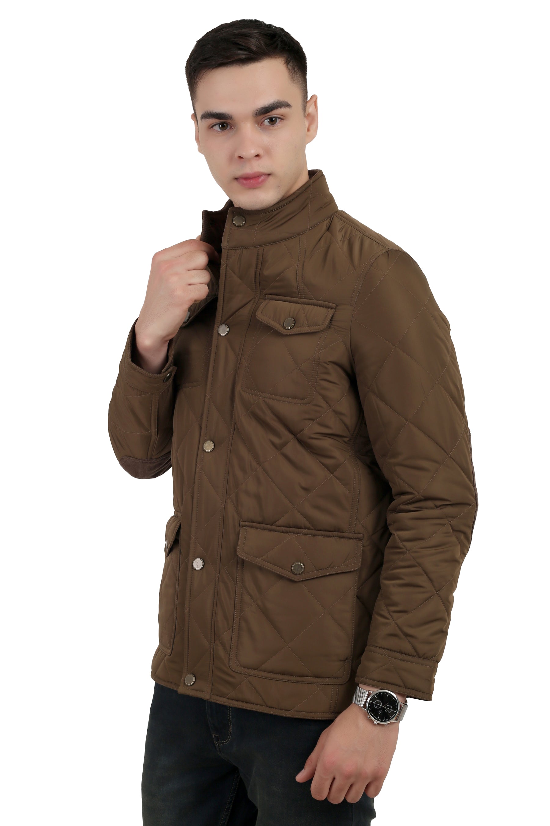 Quilted Chester Jacket With 4 Pockets in Memory Fabric