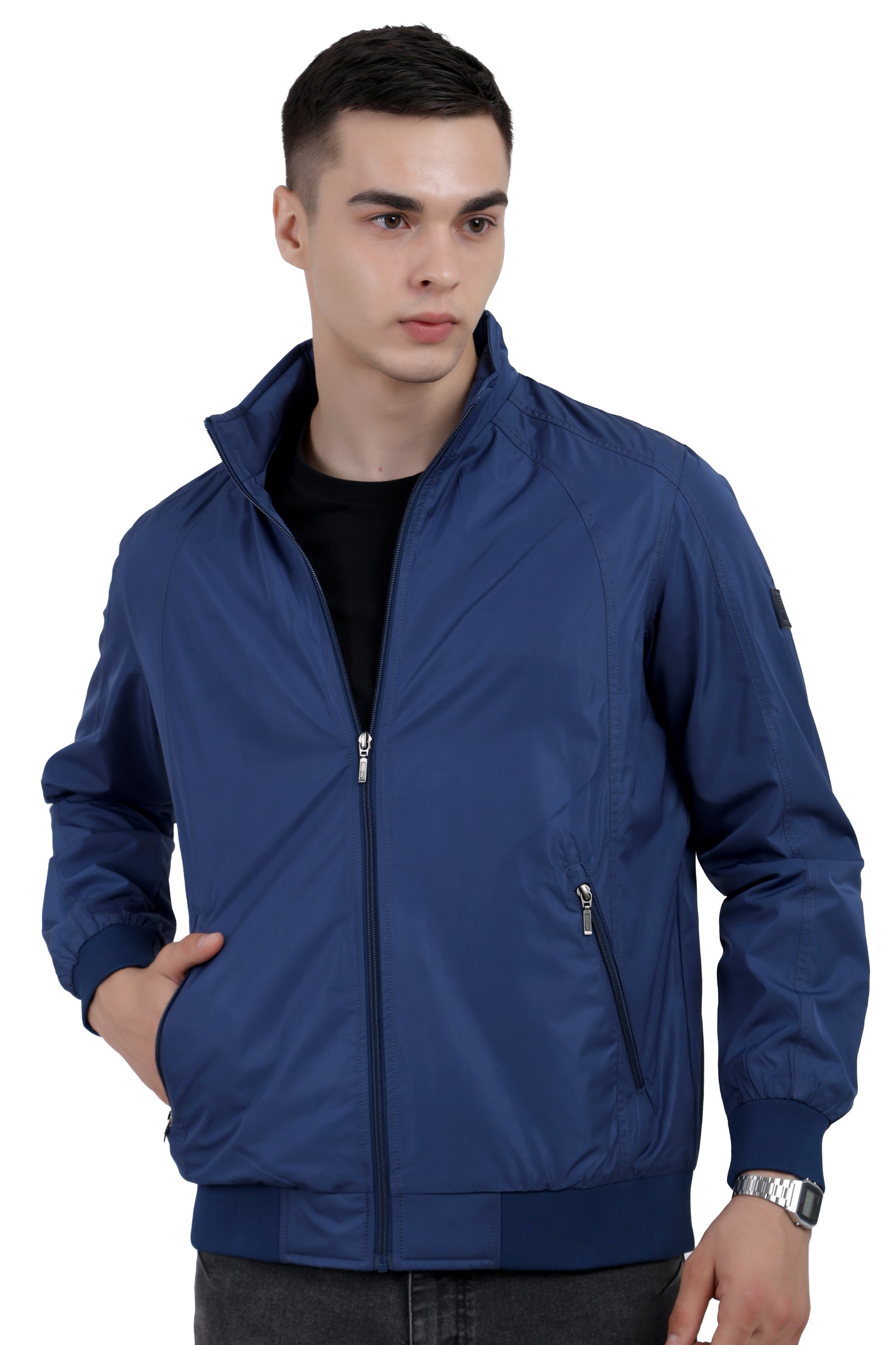 Men's Lightweight Reversible Jacket in Poly Canvas Fabric