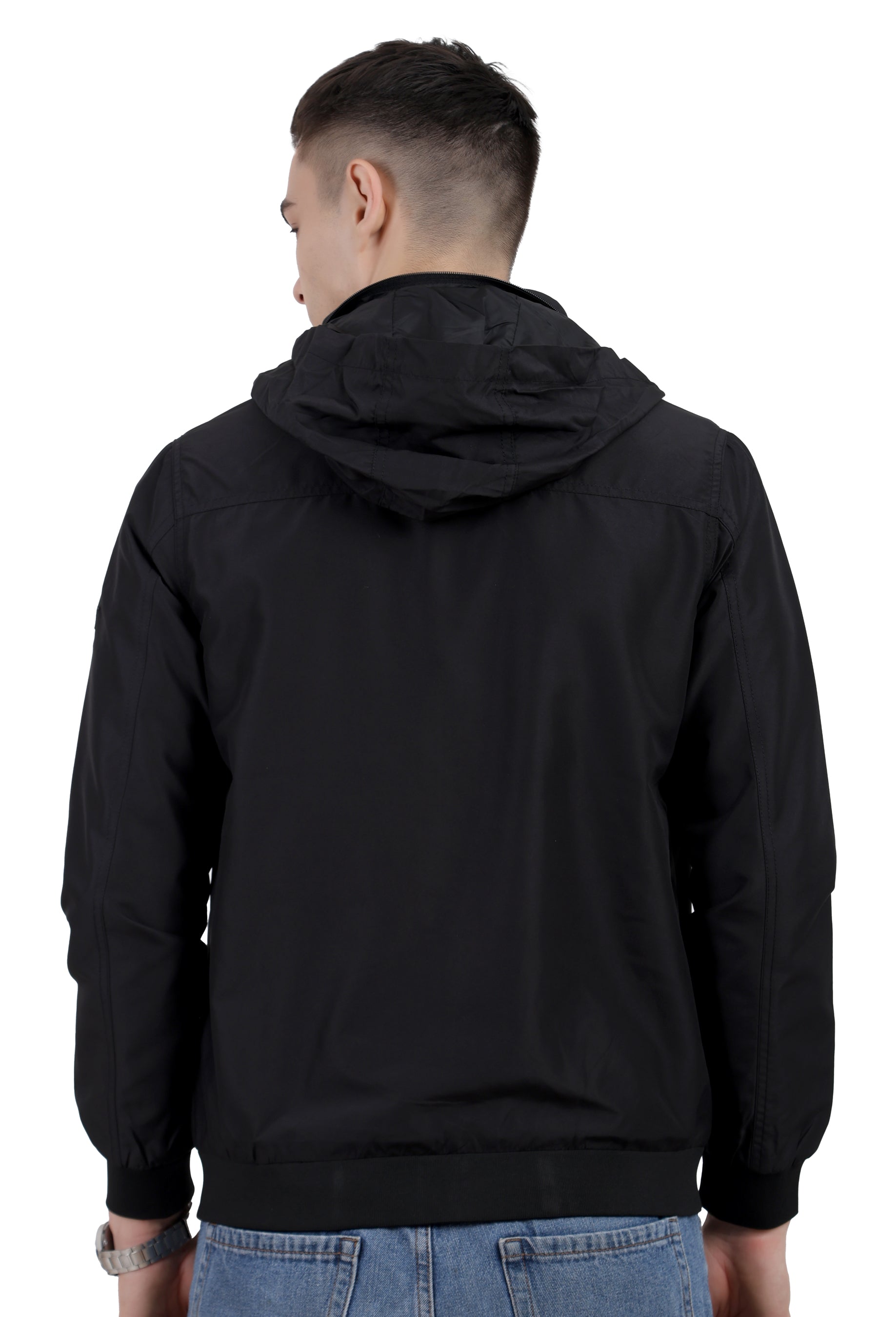 Men's Lightweight Jacket in Poly-Twill Fabric
