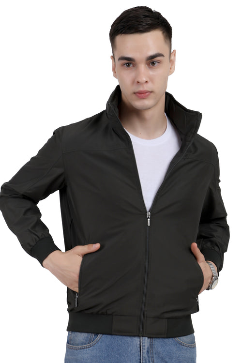 Men's Lightweight Jacket in Poly-Twill Fabric