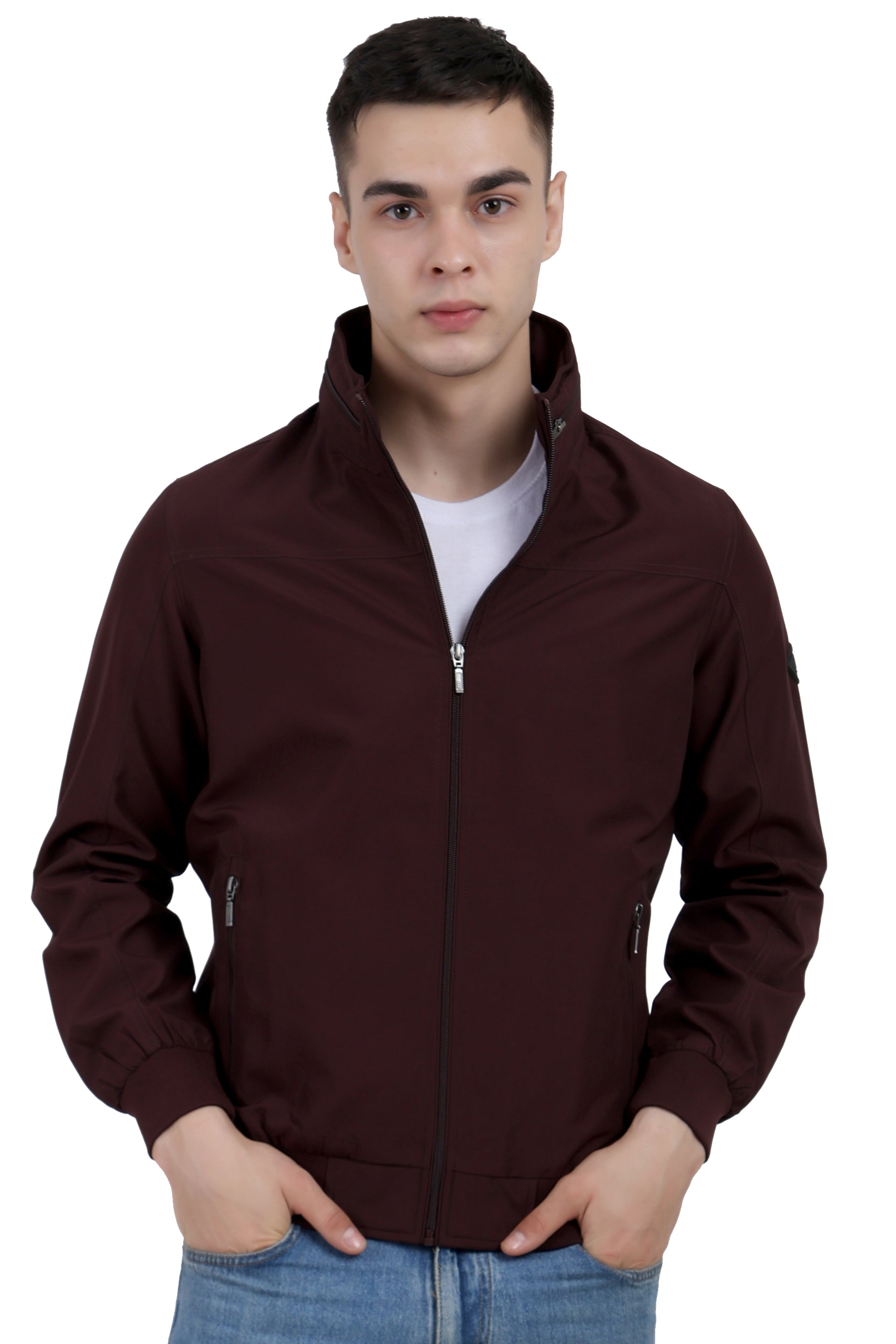 Men's Lightweight Jacket in Poly-Twill Fabric