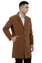 Men's Long Coat in Velvet Fabric