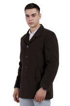 Men's Semi Long Coat in Tweed Fabric