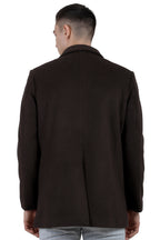 Men's Semi Long Coat in Tweed Fabric