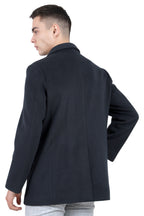 Men's Semi Long Coat in Tweed Fabric