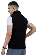 Men's Quilted Sleeveless Jacket in Corduroy Fabric