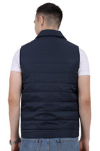 Men's Quilted Sleeveless Jacket in Poly Twill Fabric