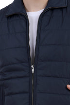 Men's Quilted Sleeveless Jacket in Poly Twill Fabric