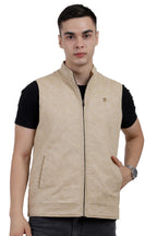 Men's Reversible Jacket in Linen Look / Matt Poly Fabric