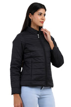 Women's Quilted Jacket in Concealed Zipper Pocket