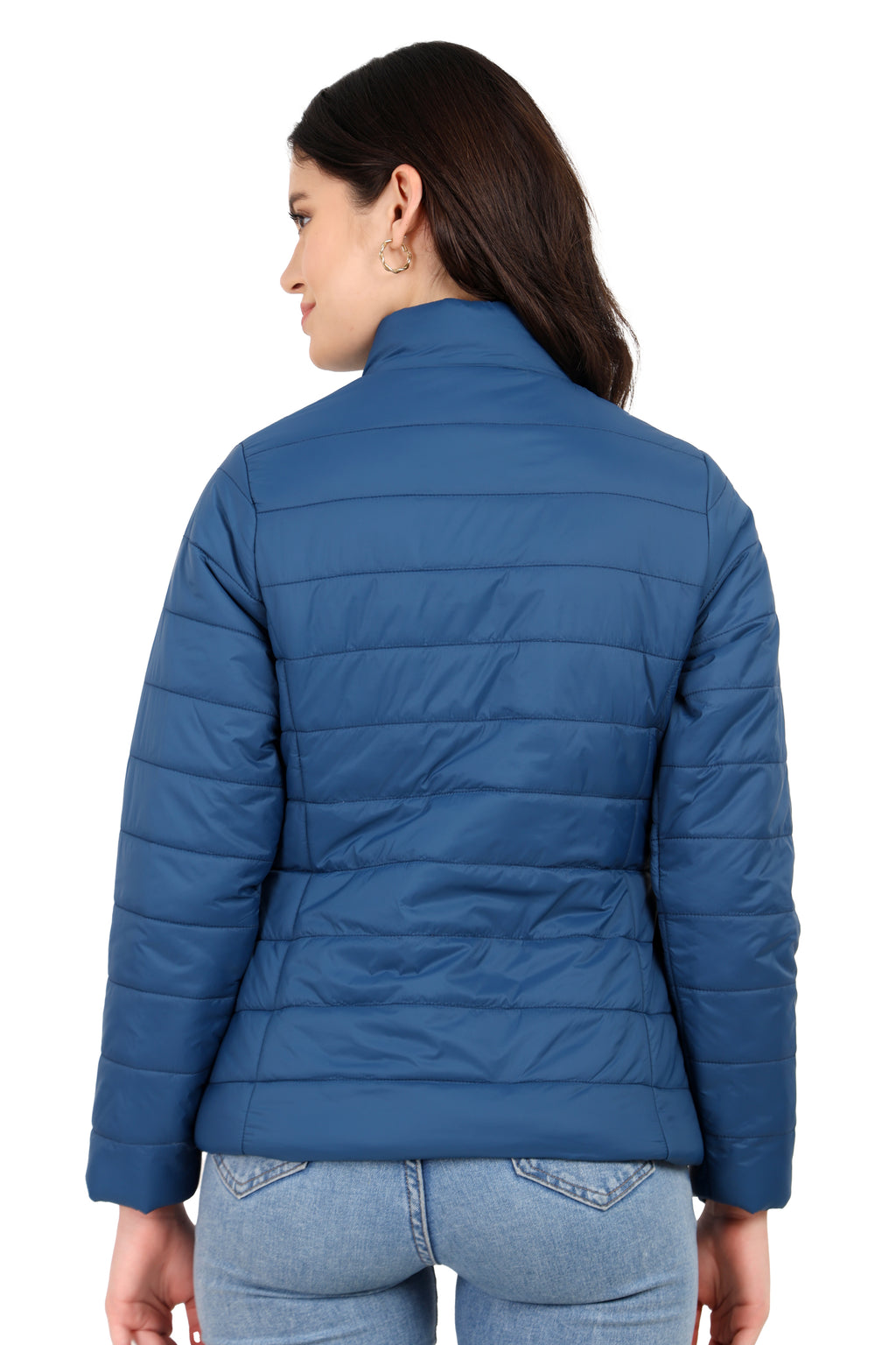Women's Quilted Jacket in Concealed Zipper Pocket