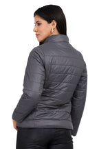 Women's Quilted Jacket in Concealed Zipper Pocket