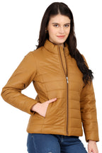 Women's Quilted Jacket in Concealed Zipper Pocket