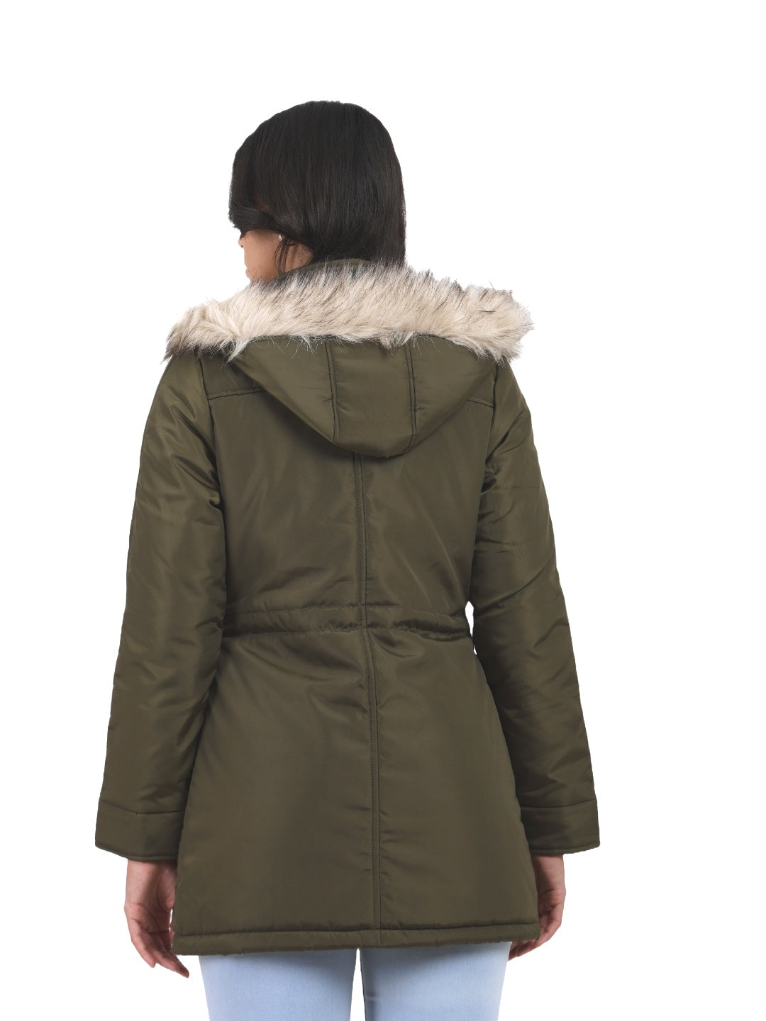 Women's Quilted Parka Jacket With Removable Hood