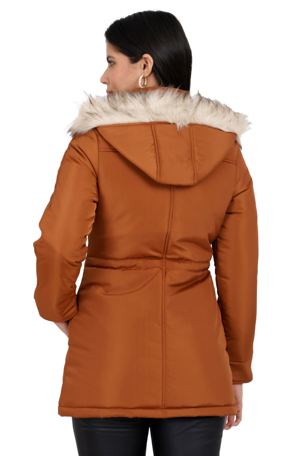 Women's Quilted Parka Jacket With Removable Hood