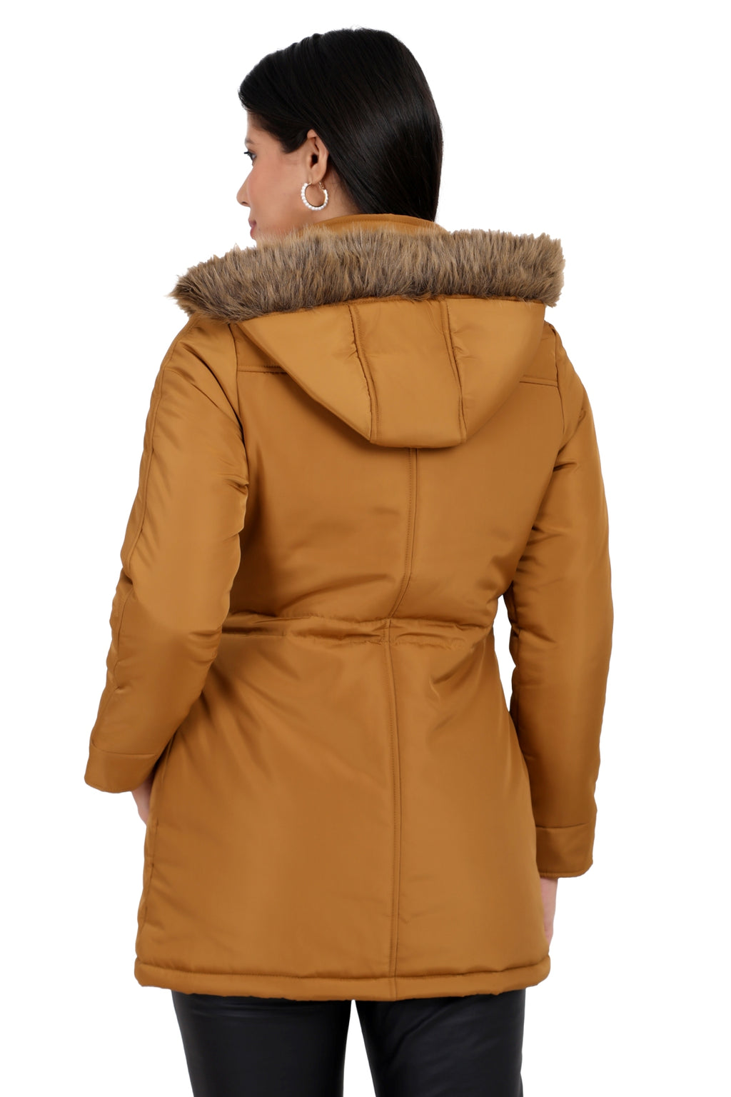 Women's Quilted Parka Jacket With Removable Hood